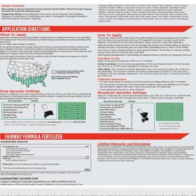 Greenview Fairway Formula packet instructions