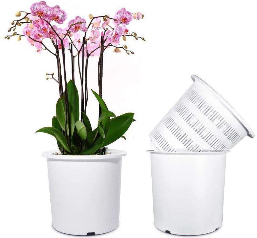 Mkono 7 Inch Plastic Orchid Pot
