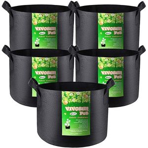 Vivosun 30 Gallon Grow Bags, With Handles (5 Pack)
