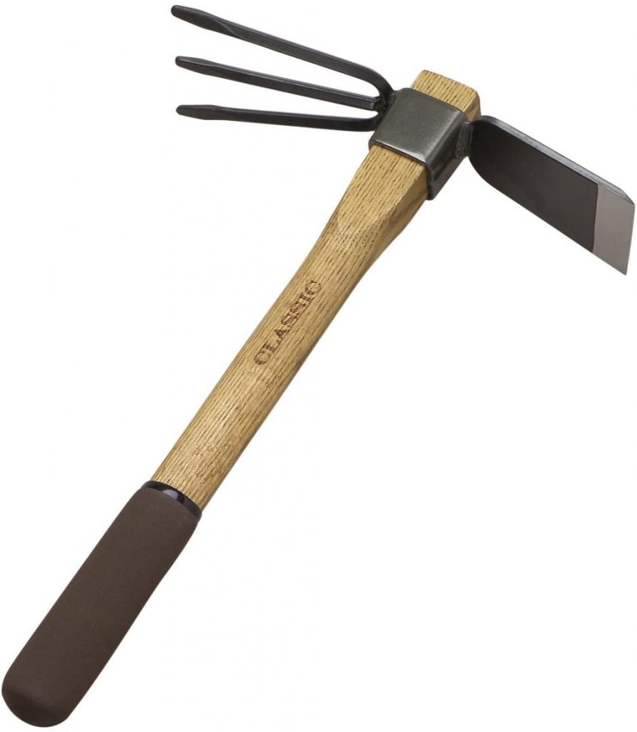 hand tiller and hoe