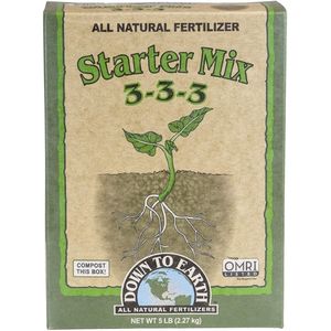 Down To Earth Organic Starter Fertilizer Mix 3-3-3