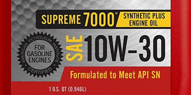 10w30 egine oil label