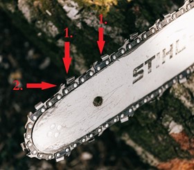 chansaw chain direction