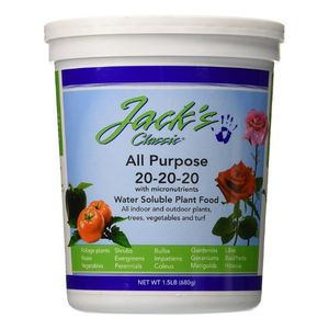 2. J R Peters Jacks Classic All Purpose Fertilizer 20-20-20