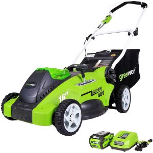 10. Greenworks 40V 16" Cordless Electric Lawn Mower, 4.0Ah