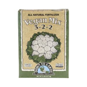 5. Down to Earth Organic Vegan Fertilizer Mix 3-2-2