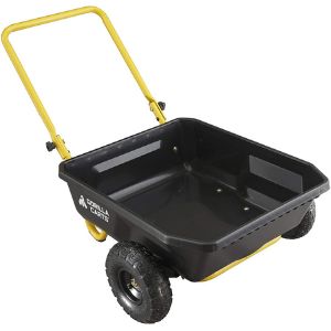 Gorilla Carts Twin Wheelbarrow Poly Yard Cart