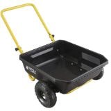 Gorilla Carts Twin Wheelbarrow Poly Yard Cart