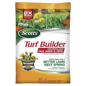 2. Scotts Turf Builder WinterGuard Fall Weed and Feed 28-0-10